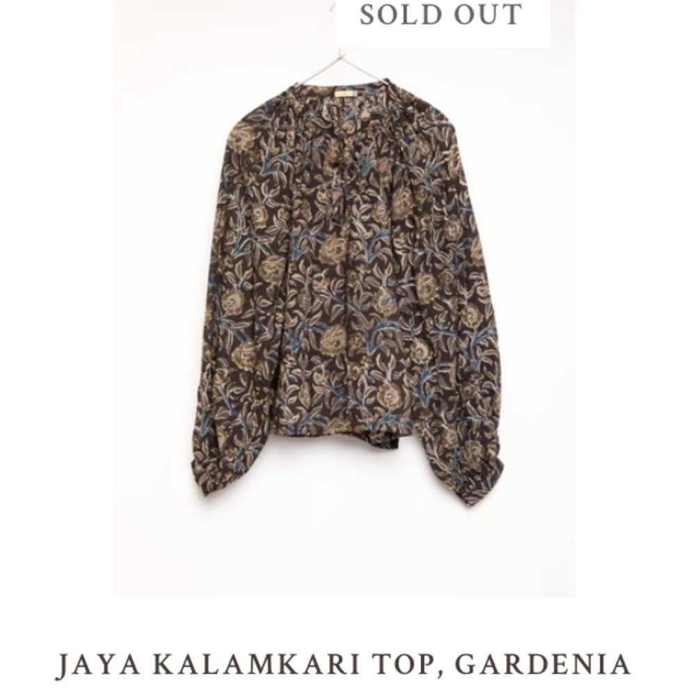 Jaya Kalamkari top Gardenia